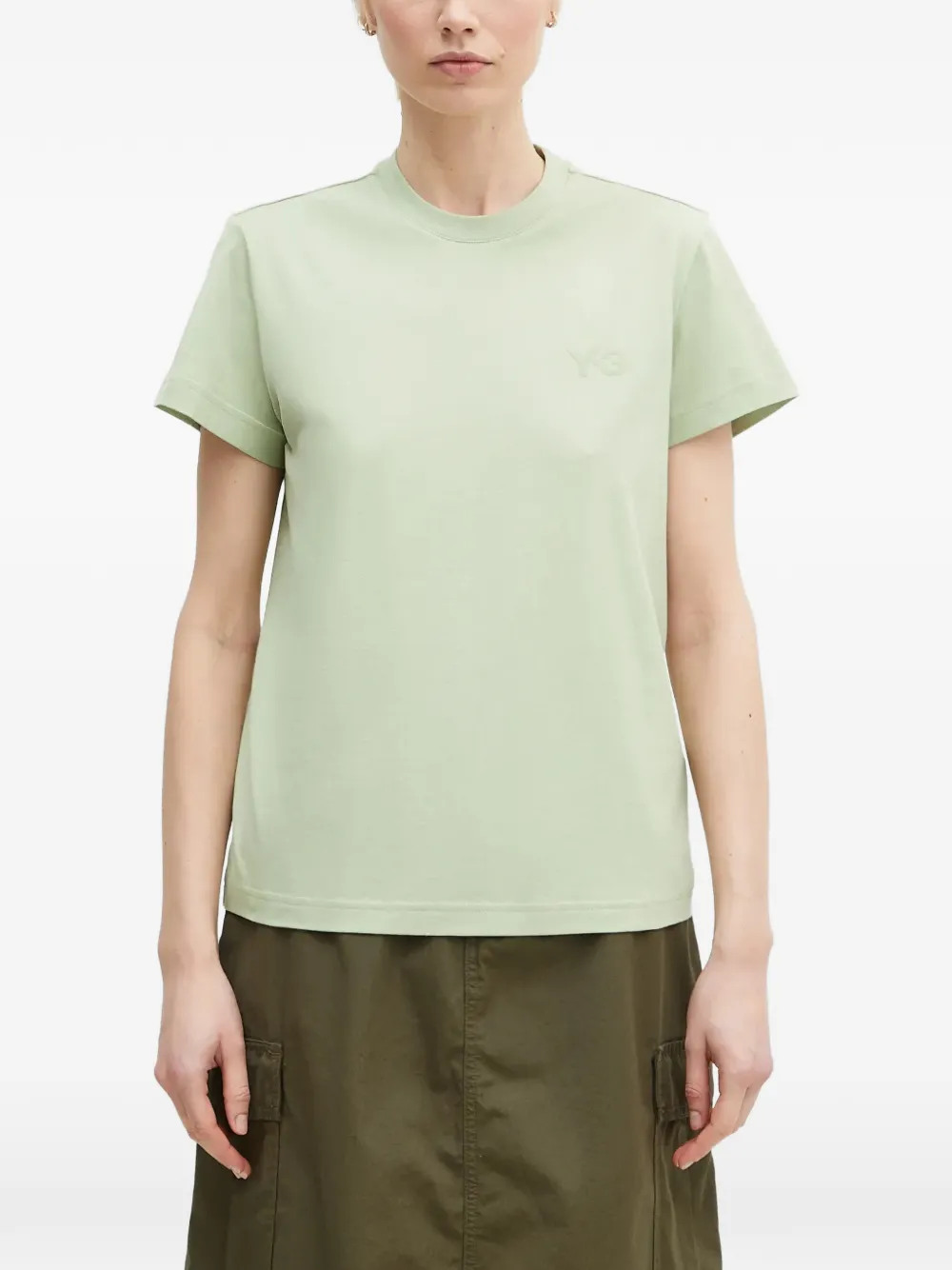 Y-3 Logo Short-sleeve T-shirt In Green