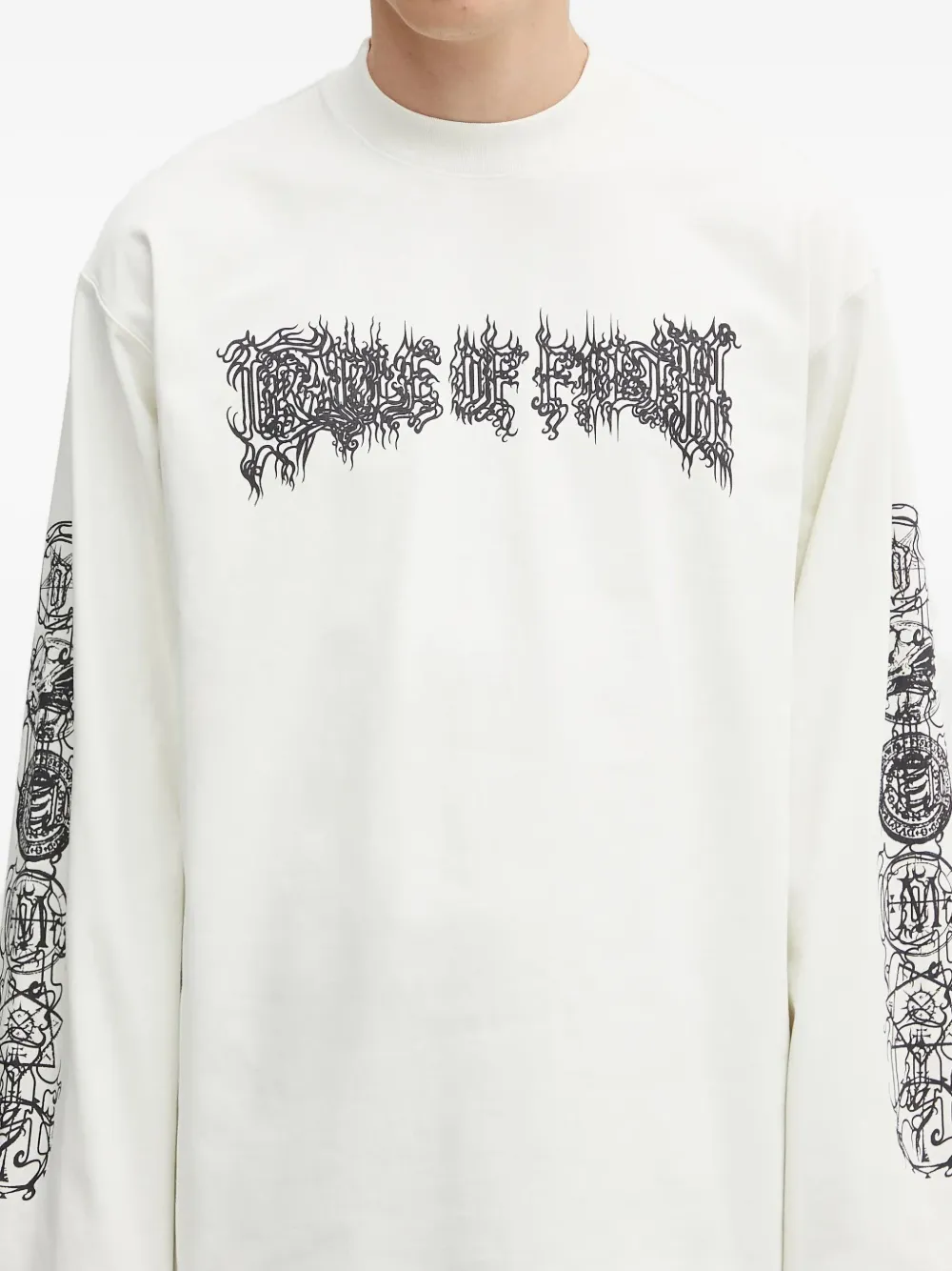 VETEMENTS T-shirt met print Beige