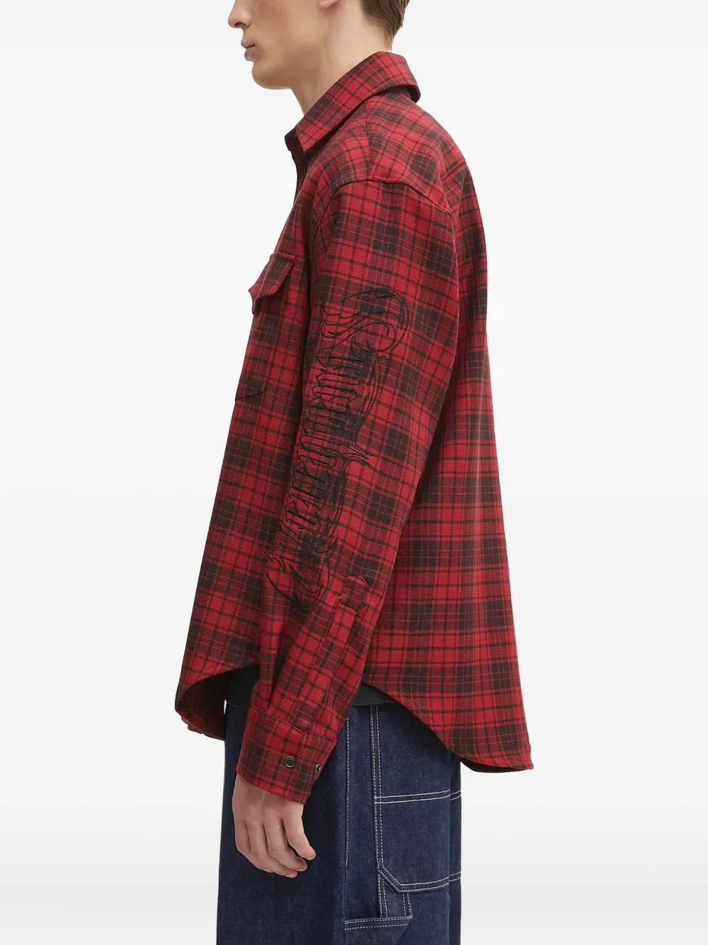 VETEMENTS チェック シャツ | レッド | FARFETCH JP