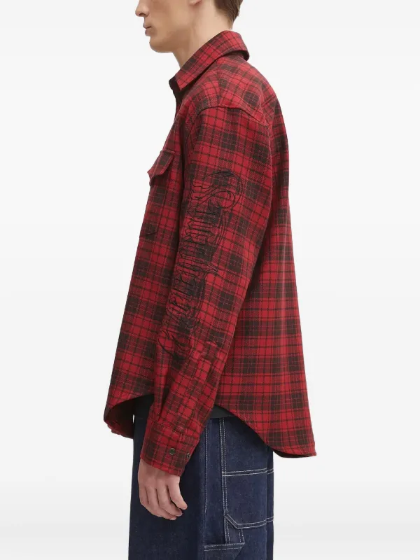 VETEMENTS チェック シャツ | レッド | FARFETCH JP