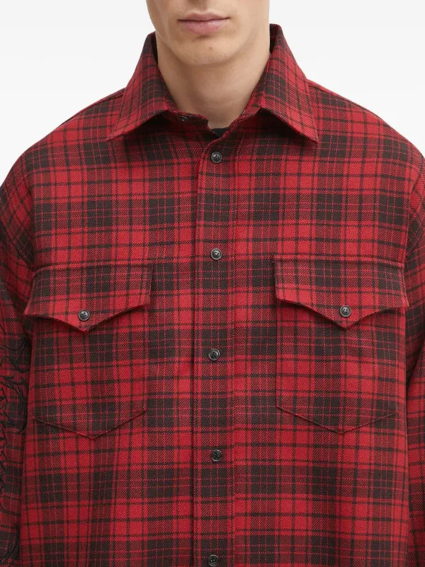 VETEMENTS チェック シャツ | レッド | FARFETCH JP