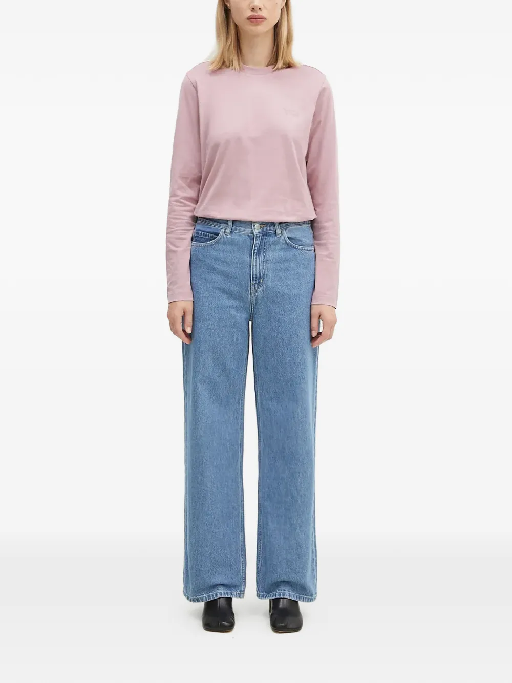 Y-3 top con cuello redondo y logo | Playeras y jerséis | Image 2