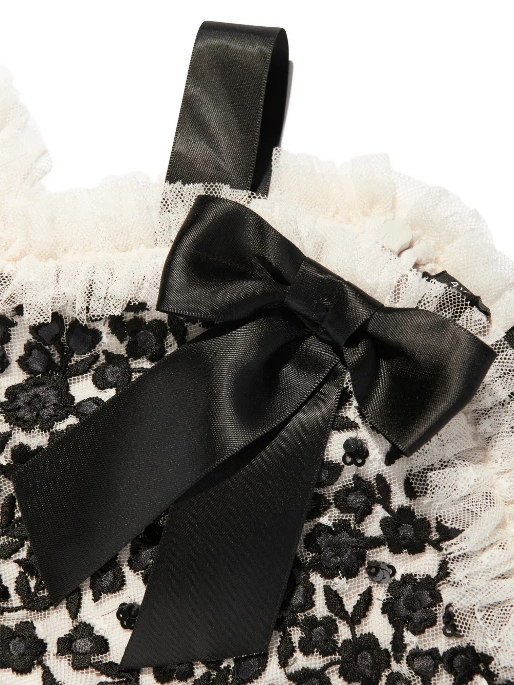 NEEDLE & THREAD KIDS Jurk met geborduurd pailletten Wit