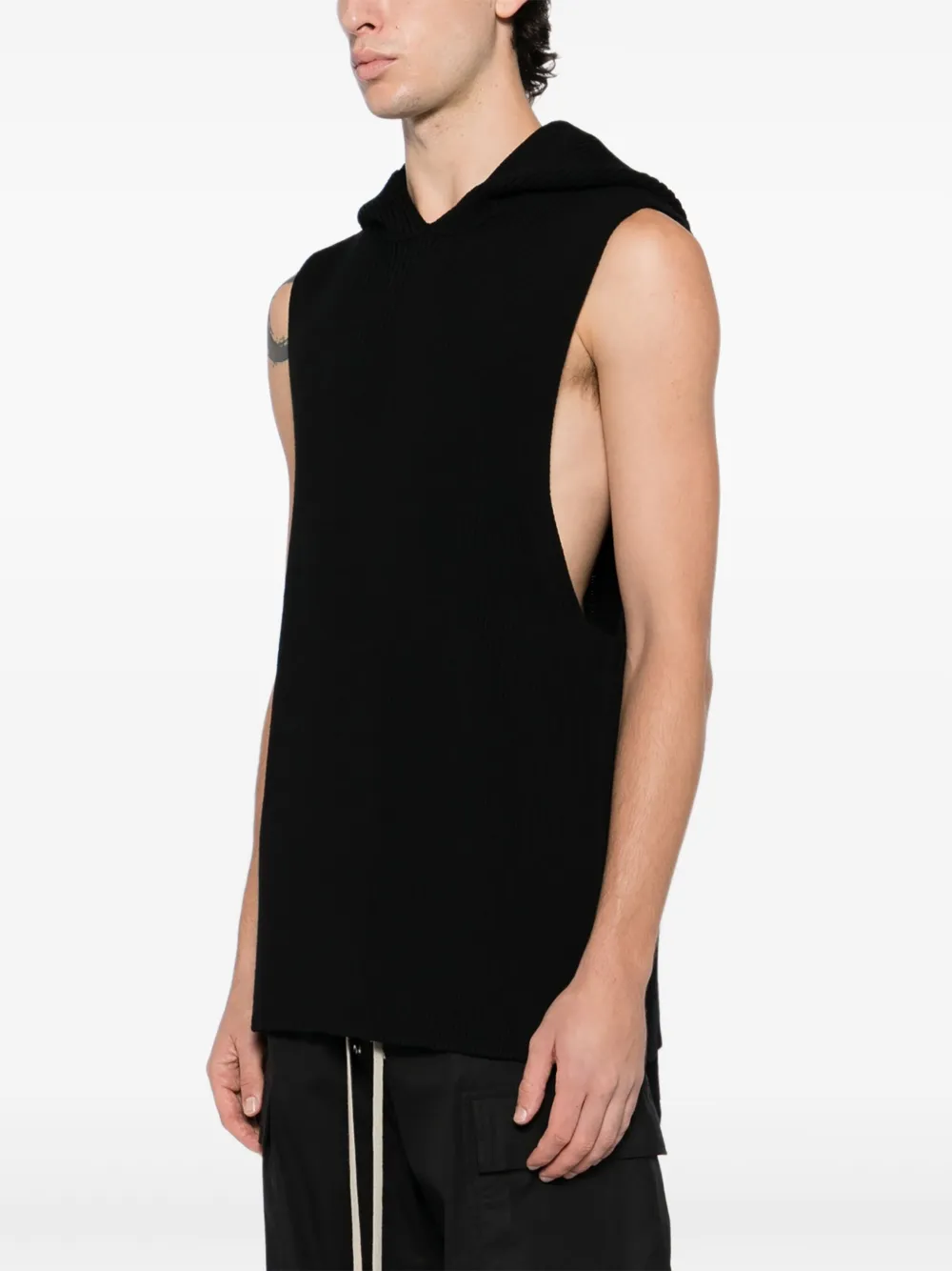 Rick Owens Gebreide spencer Zwart