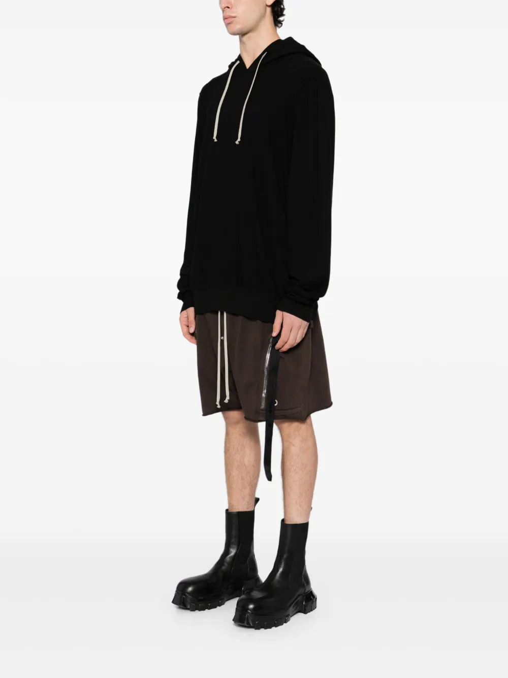 Rick Owens DRKSHDW Katoenen hoodie Zwart