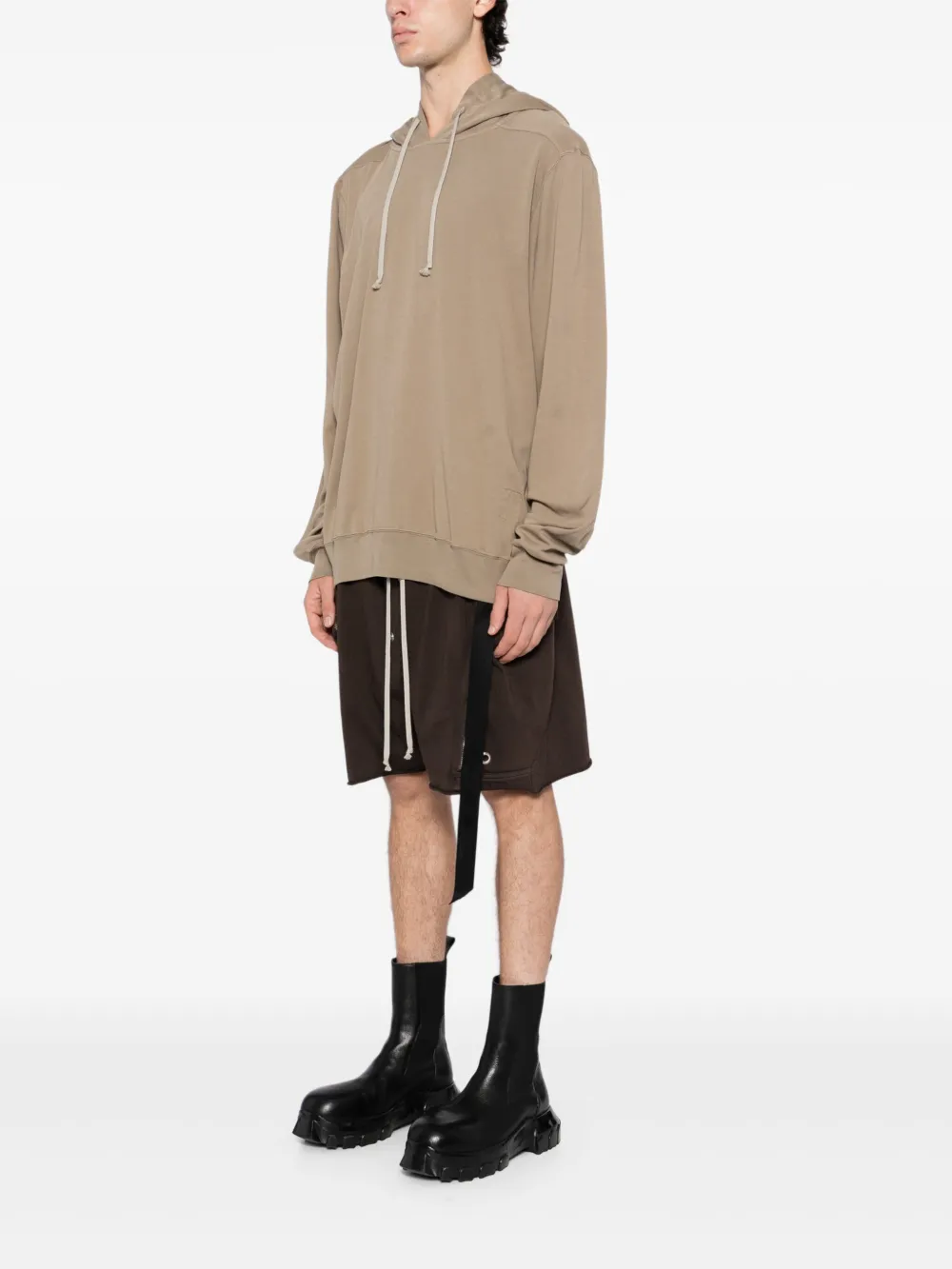Rick Owens DRKSHDW Katoenen hoodie Bruin