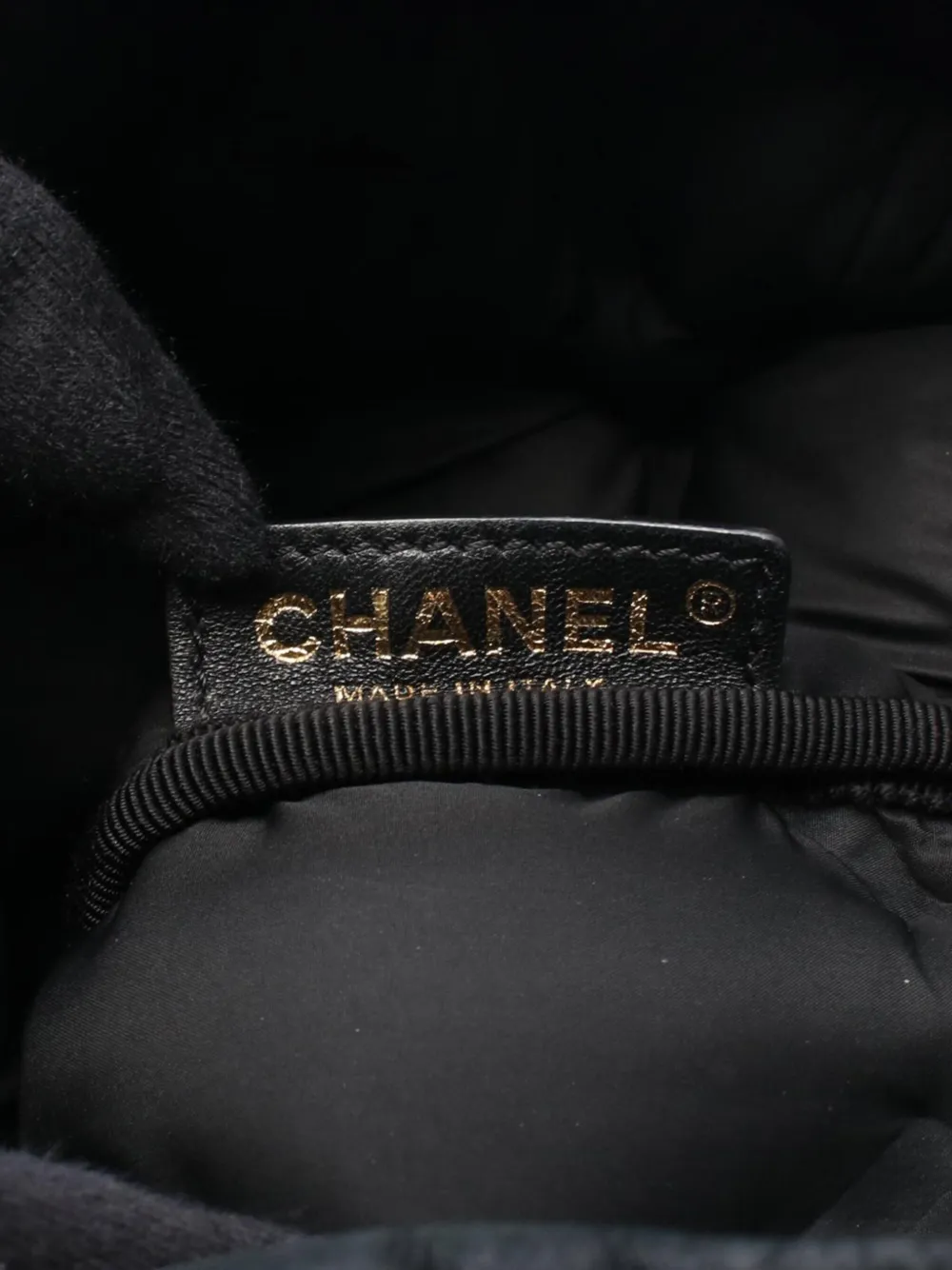 Pre-owned Chanel 2016-2017 Quilted Iridescent Calfskin Chesterfield Backpack In Black