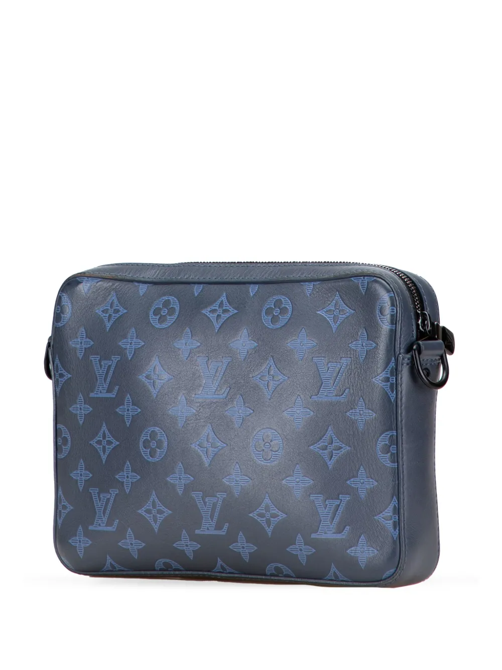 Louis Vuitton ネイビー ショルダーバッグ Louis Vuitton Pre-Owned 2020-2024 Monogram Shadow Duo Messenger