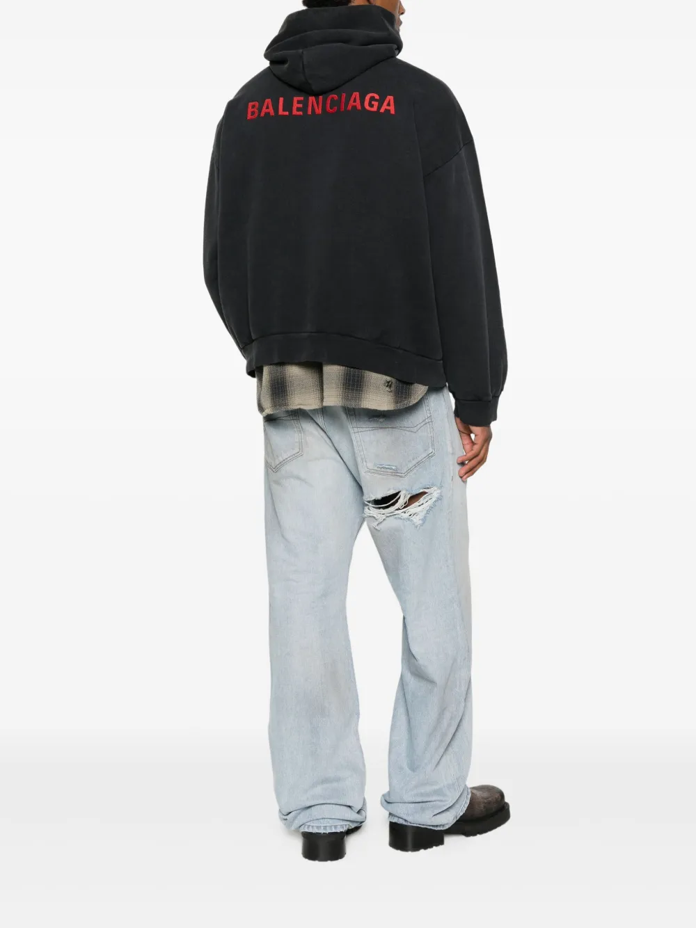 Balenciaga logo-embroidered hoodie | Hoodies | Image 2