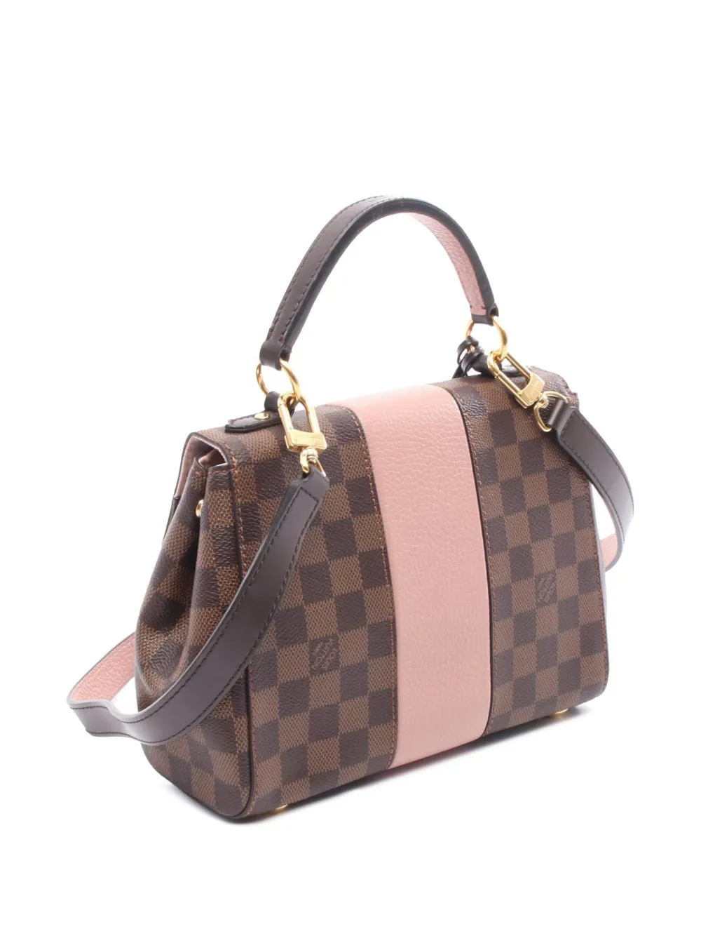 Pre-owned Louis Vuitton 2018 Damier Ebene Bond Street Satchel In Pink