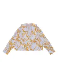 GANNI wide-collar ruffled blouse - White