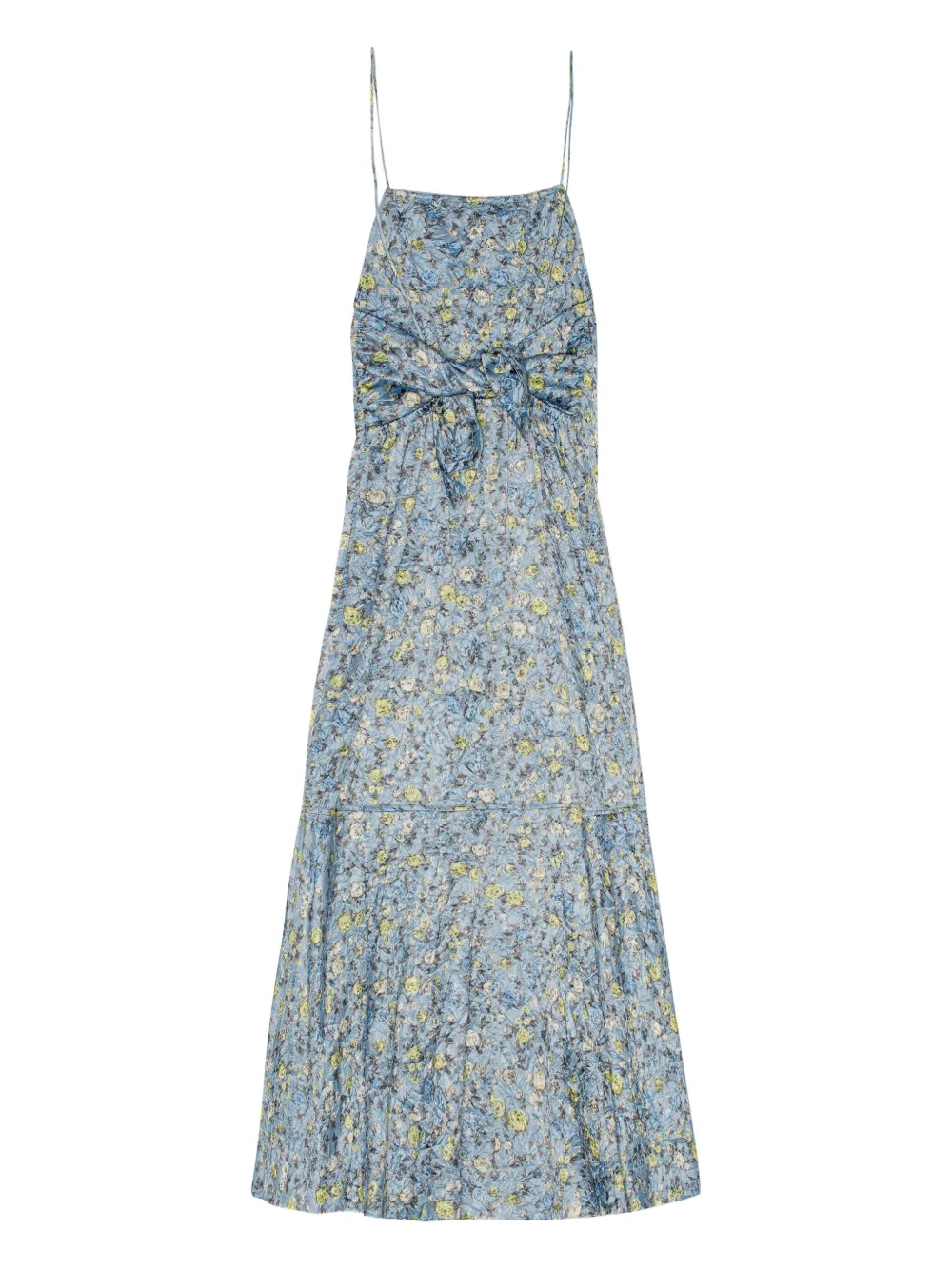 GANNI Jurk met bloemenprint Blauw