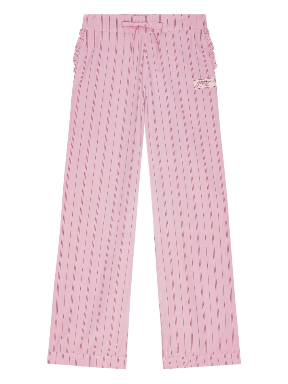 GANNI pinstriped trousers - Rosa