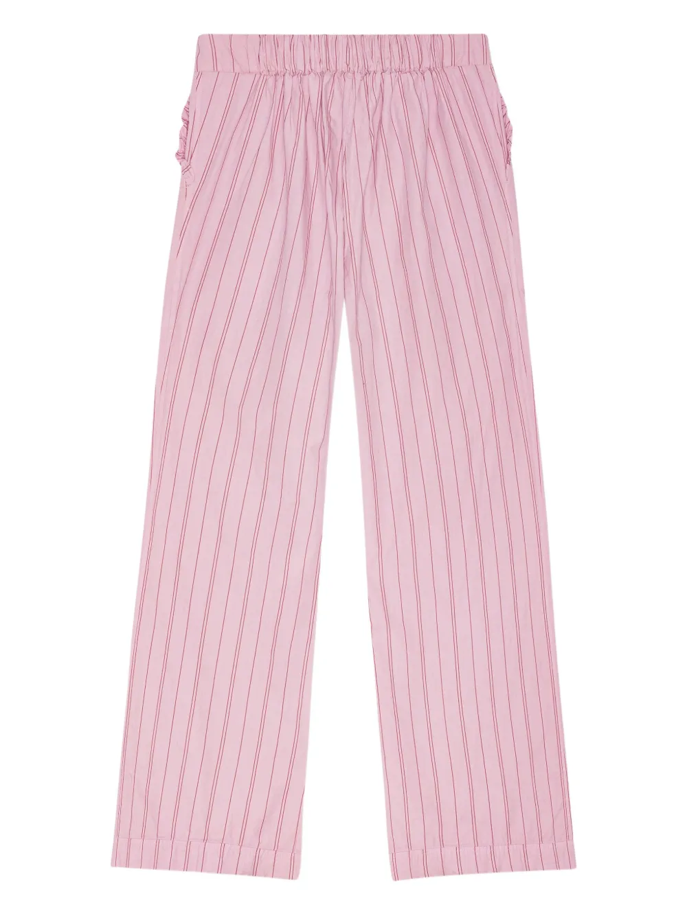 GANNI Broek met krijtstreep Roze