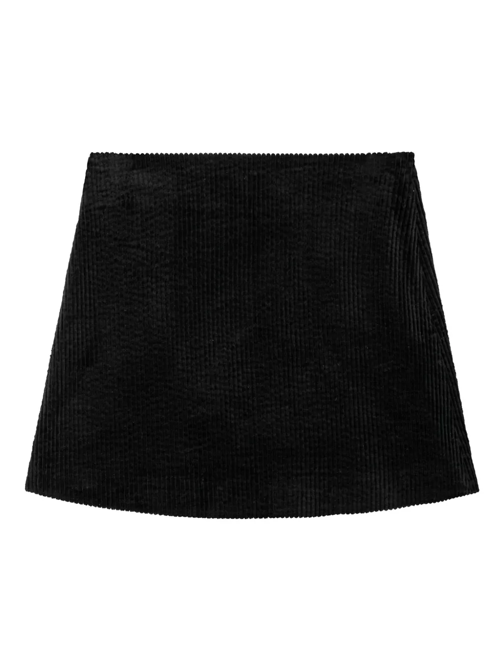 GANNI Ribfluwelen mini-rok Zwart