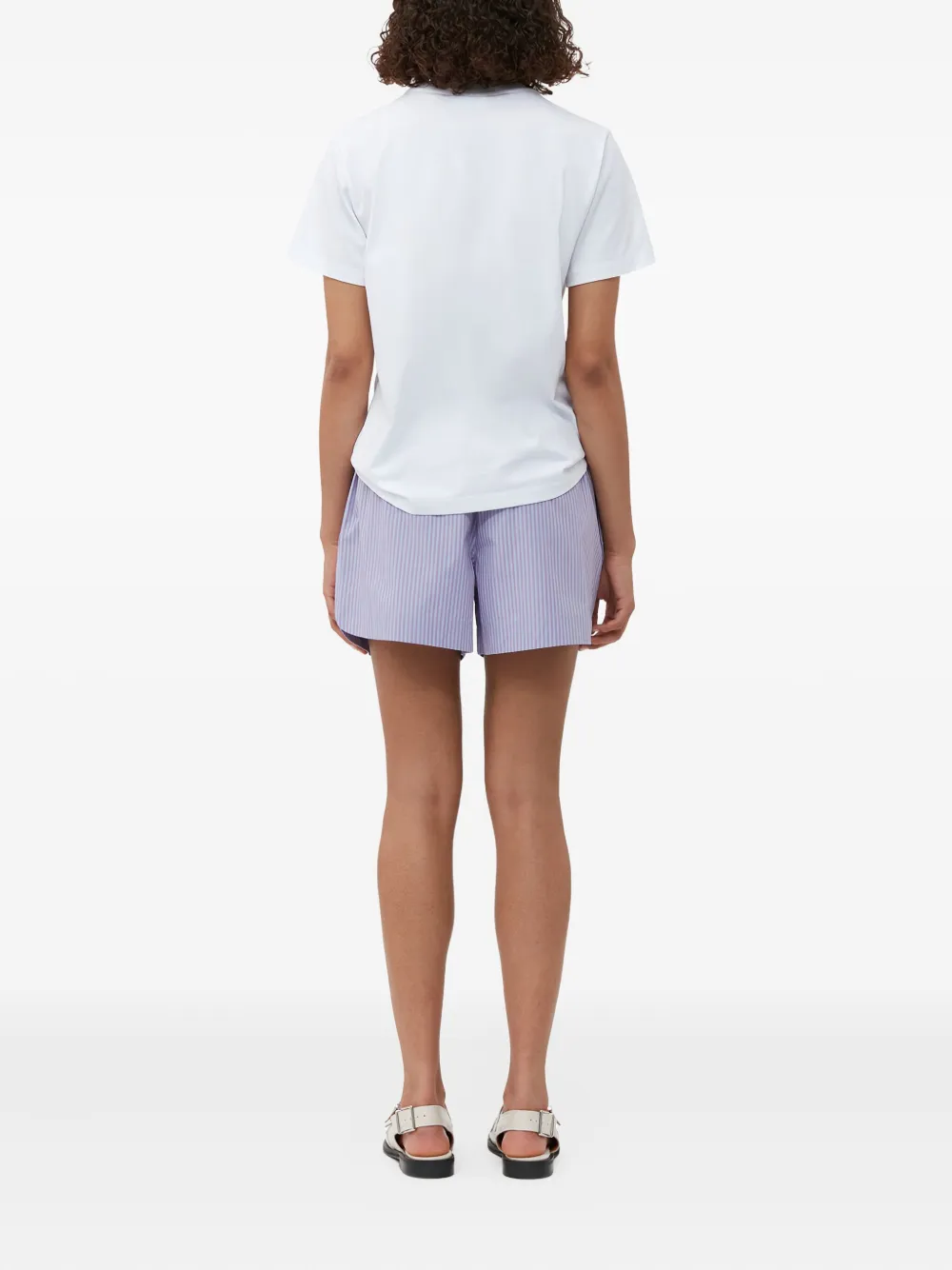 GANNI Gestreepte boxershorts Paars