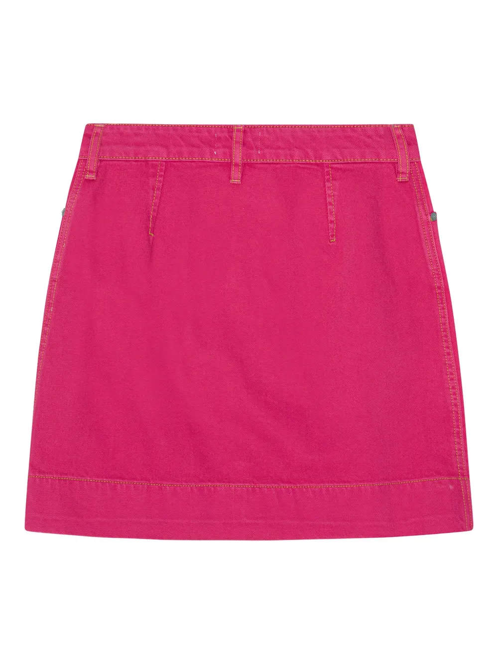 GANNI Rok van spijkerstof met knopen Roze