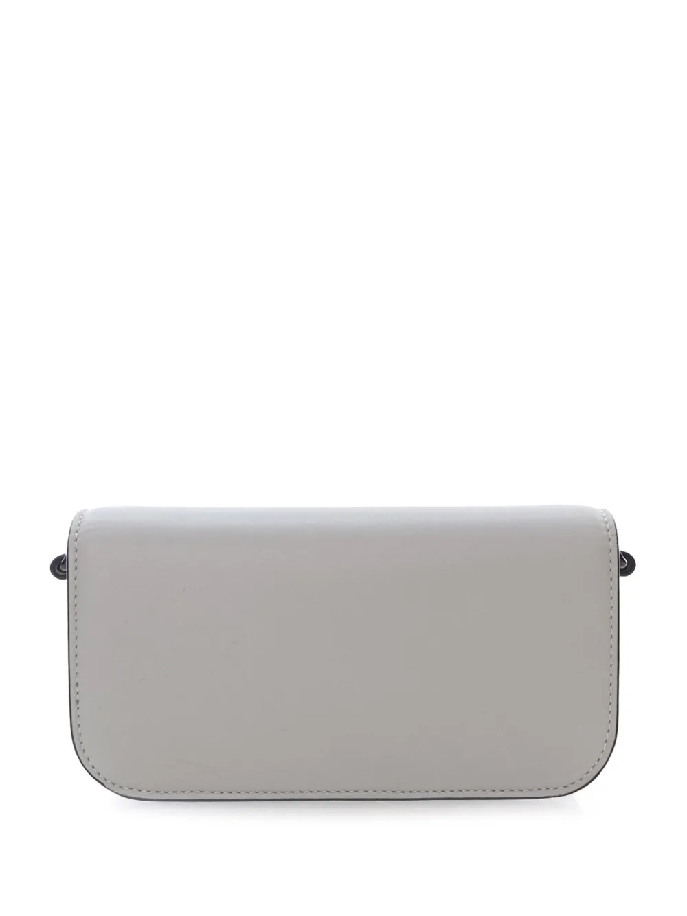 Pre-owned Valentino Garavani 2018-2025 Small Calfskin Vlogo Loco Satchel In Gray