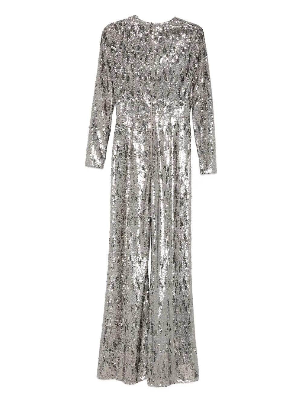 Elie Saab Sequin-embellished Jumpsuit In Gray