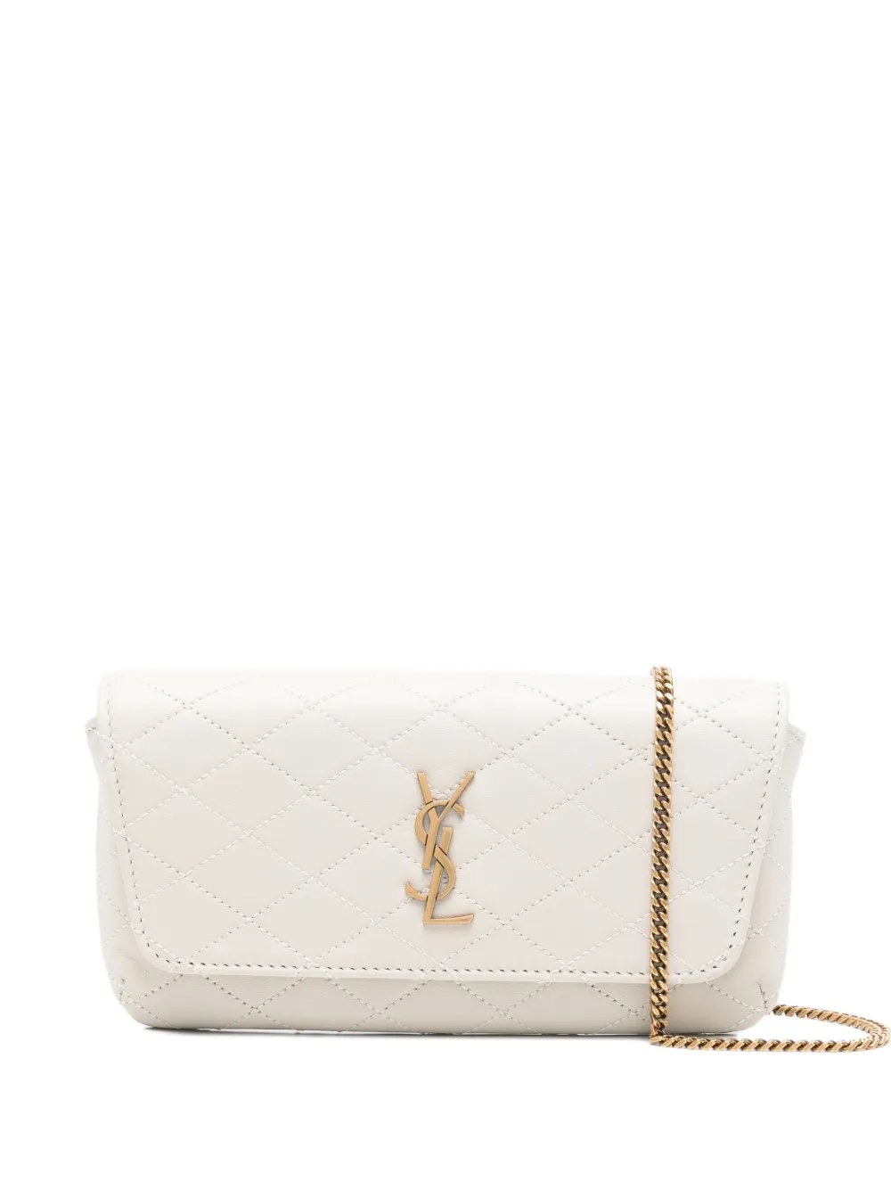 Saint Laurent quilted-monogram mini bag | Neutrals | Image 1
