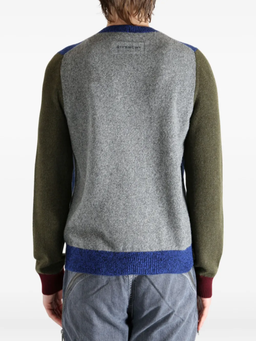 Givenchy Colour-block Wool Cardigan In Multi
