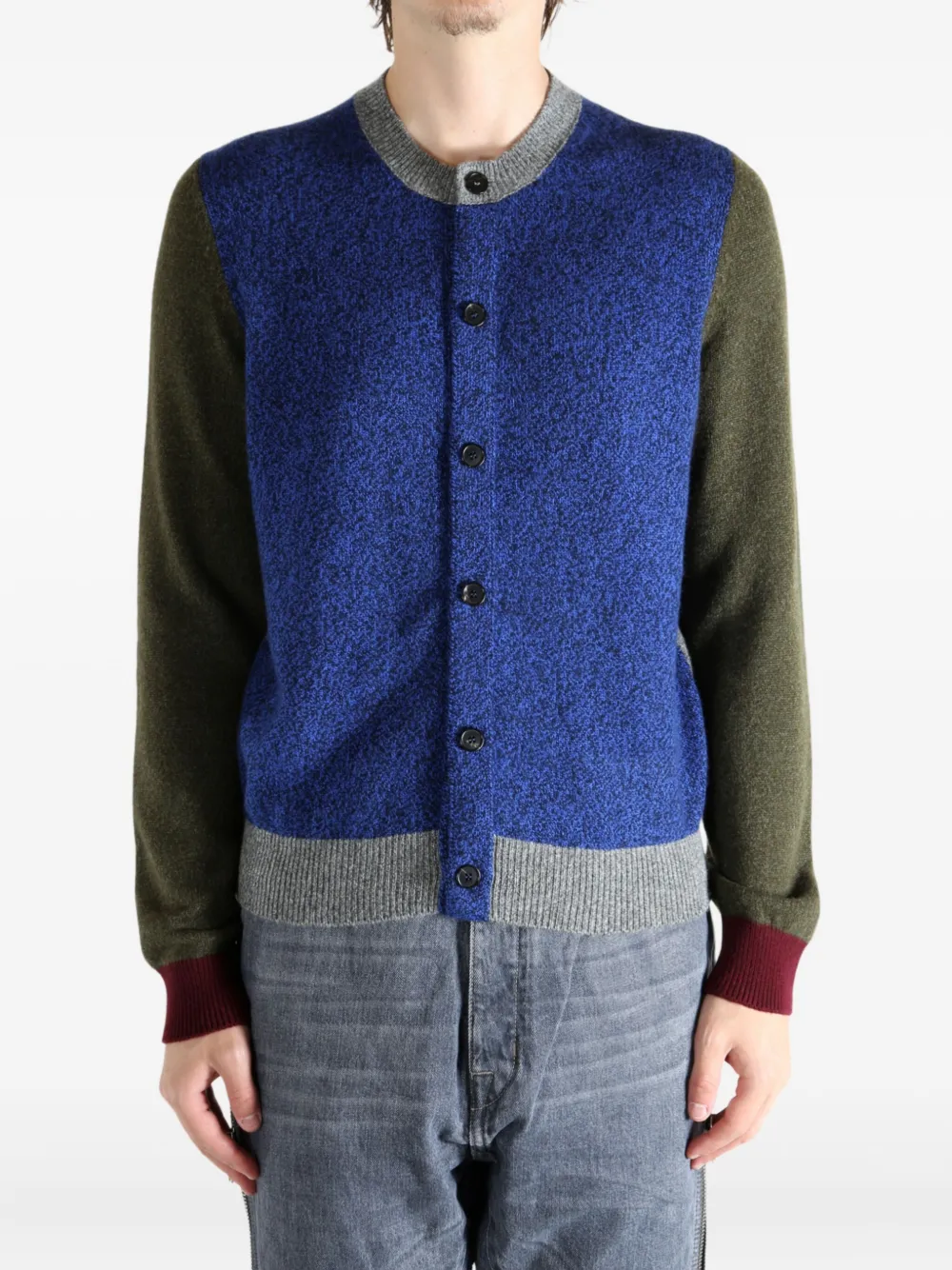 Givenchy Colour-block Wool Cardigan In Multi