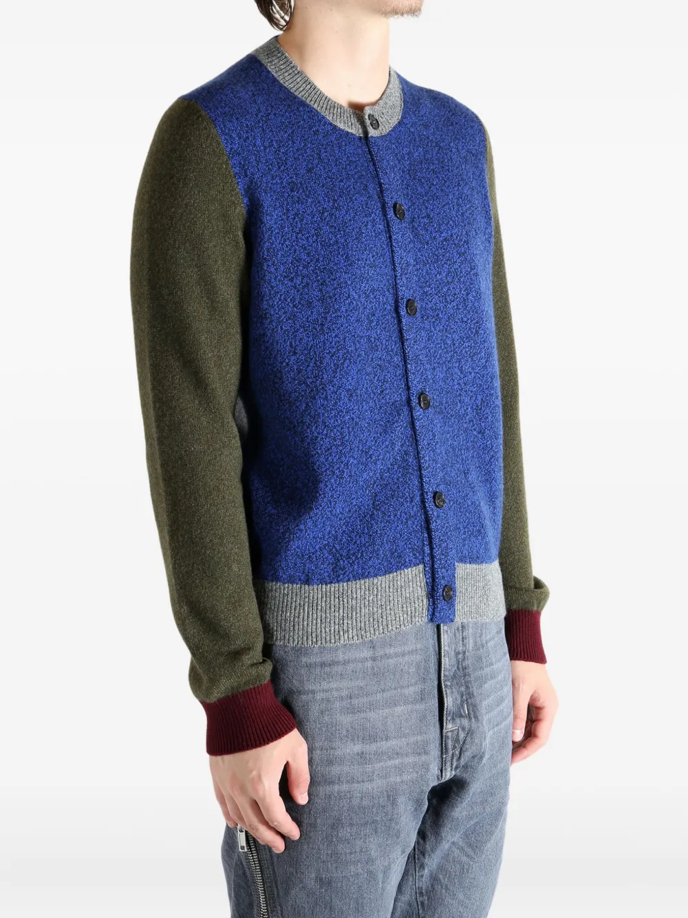 Givenchy Colour-block Wool Cardigan In Multi