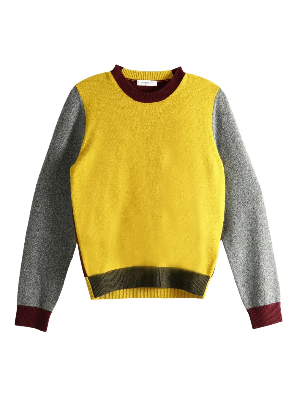 Givenchy colour-block wool sweater - イエロー Givenchy colour-block wool sweater - イエロー