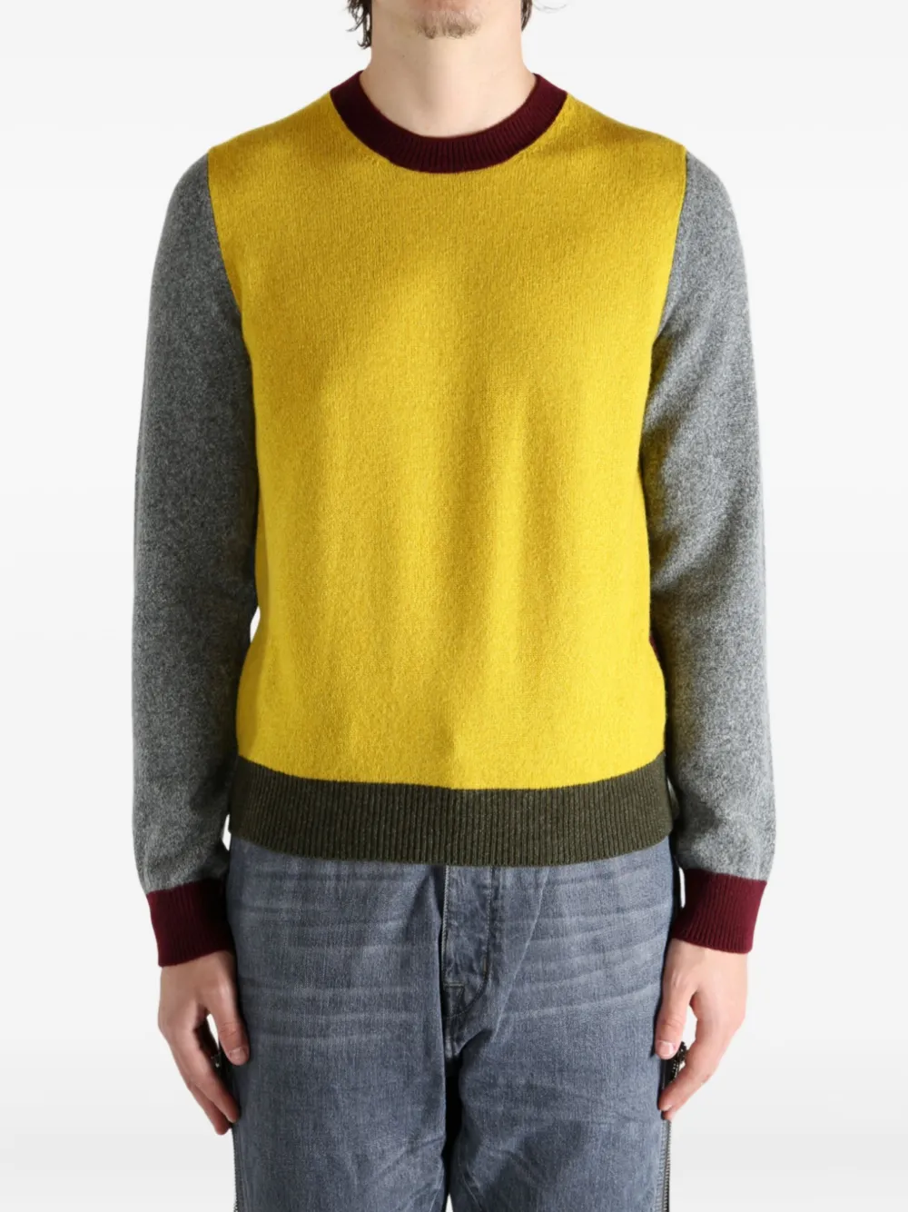 Givenchy colour-block wool sweater - Geel