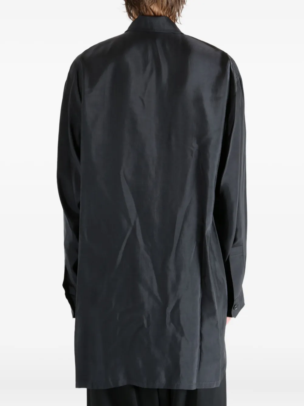Yohji Yamamoto Overhemd met dubbele zak Zwart