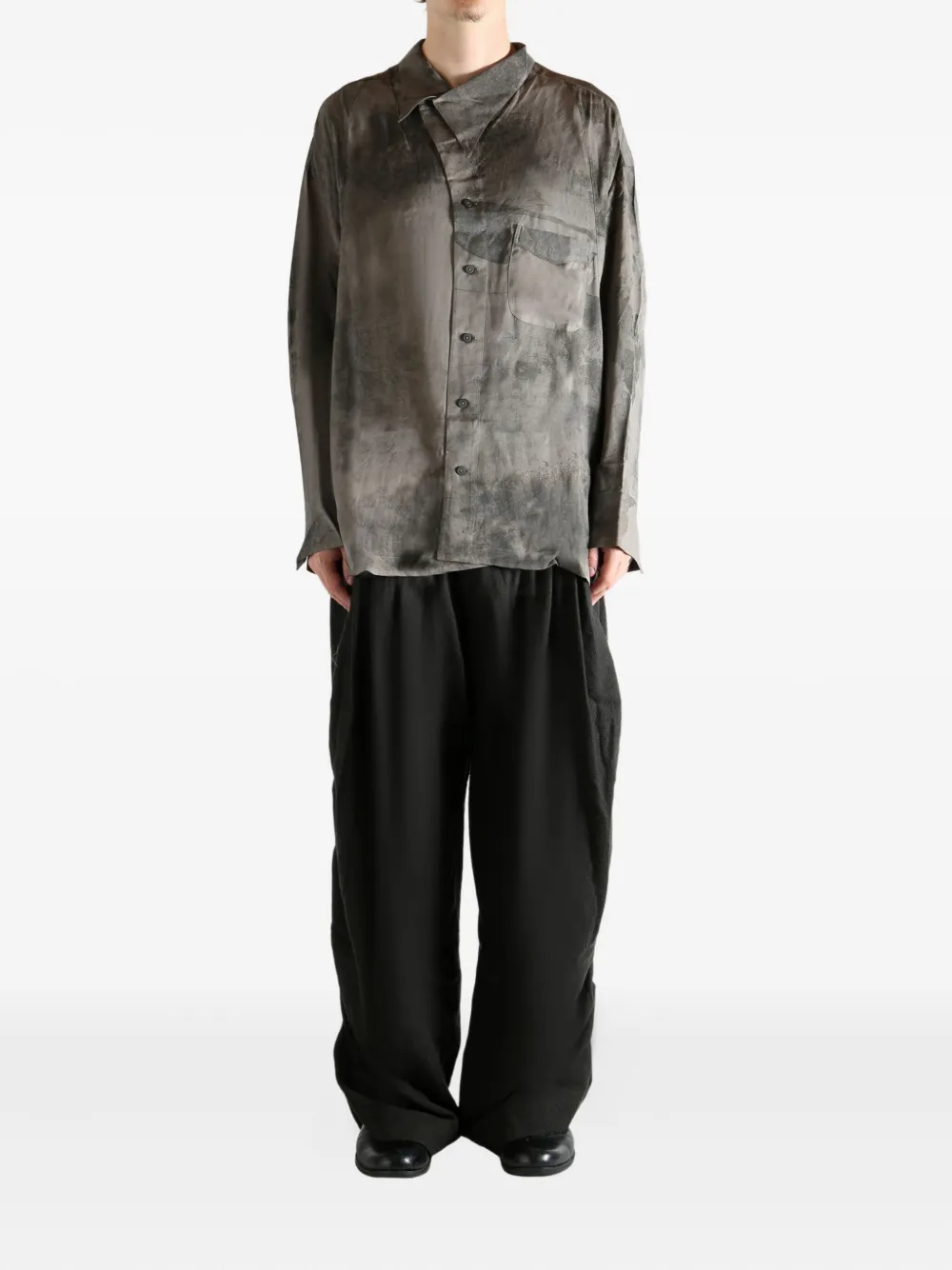 Ziggy Chen Pocket buttoned shirt - Grijs