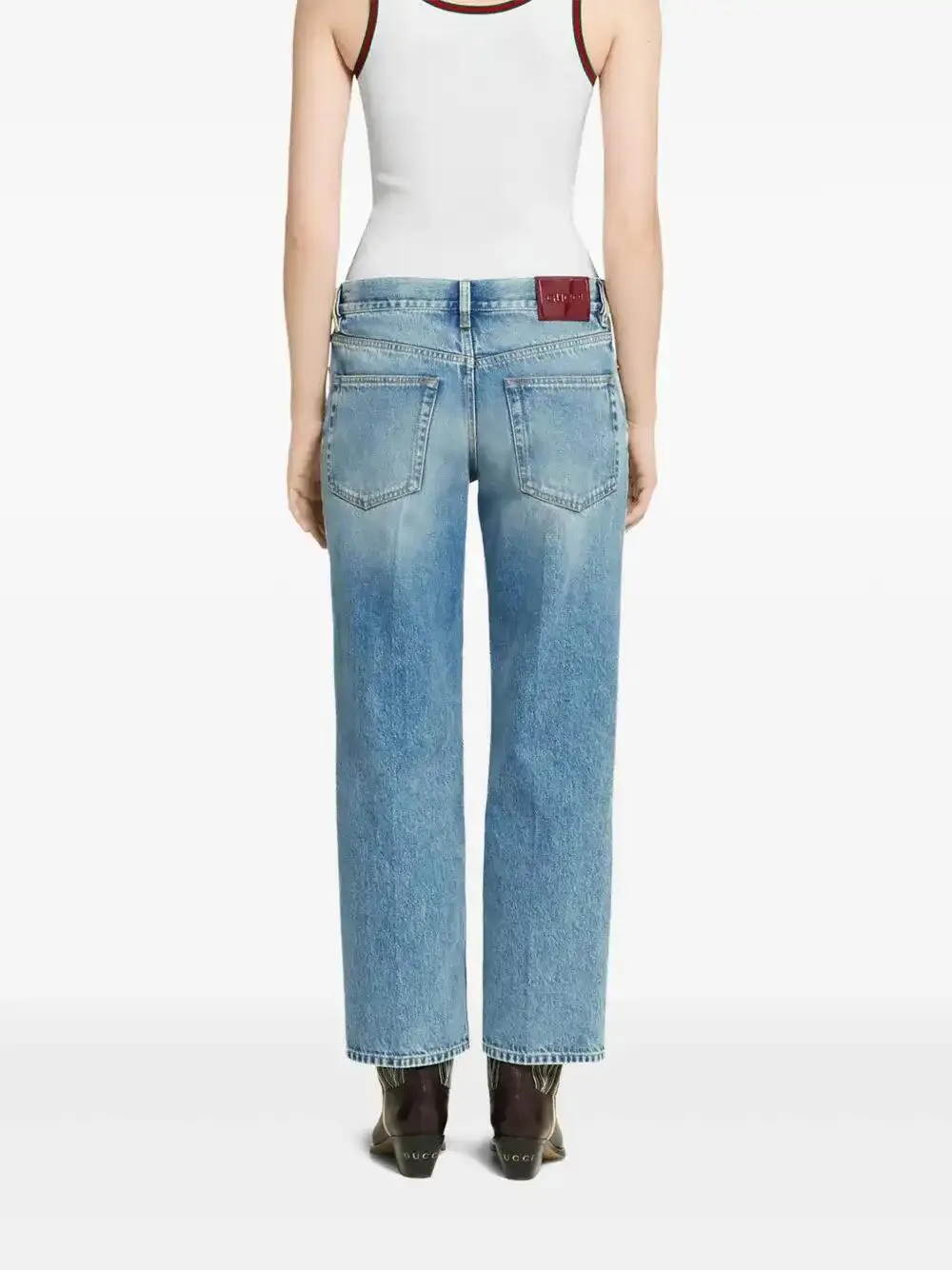 Gucci Katoenen jeans met vervaagd effect - Blauw