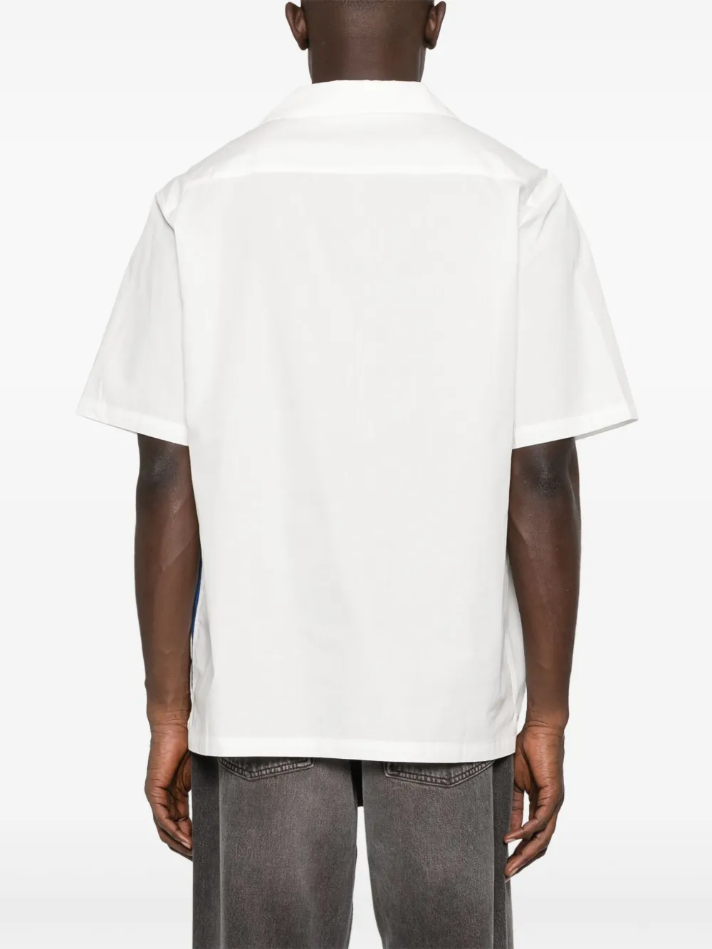 BLUE SKY INN Overhemd met cactusprint en vlakken Blauw