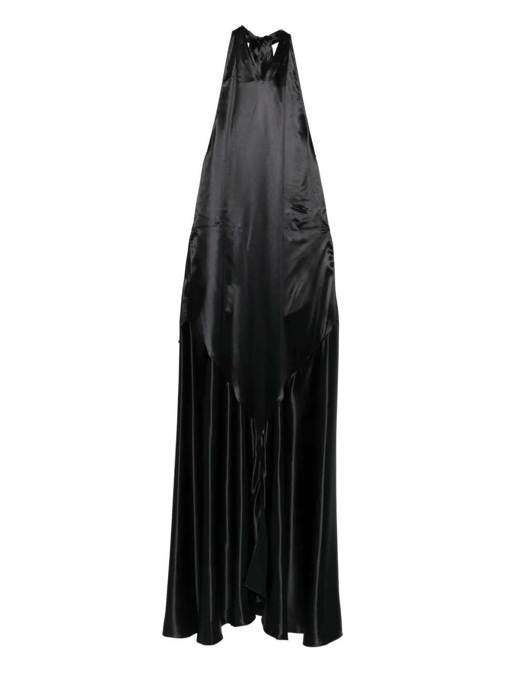 Marni halterneck satin dress | Black | Image 1
