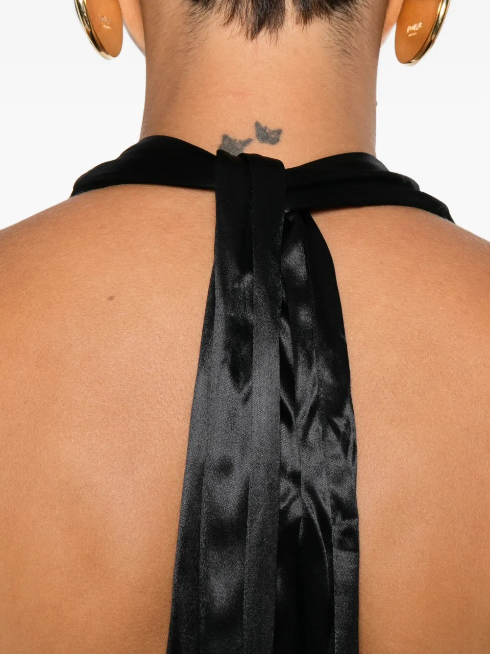 Marni Satijnen maxi-jurk Zwart