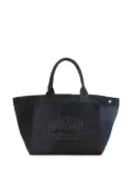 GANNI patchwork denim tote bag - Blue