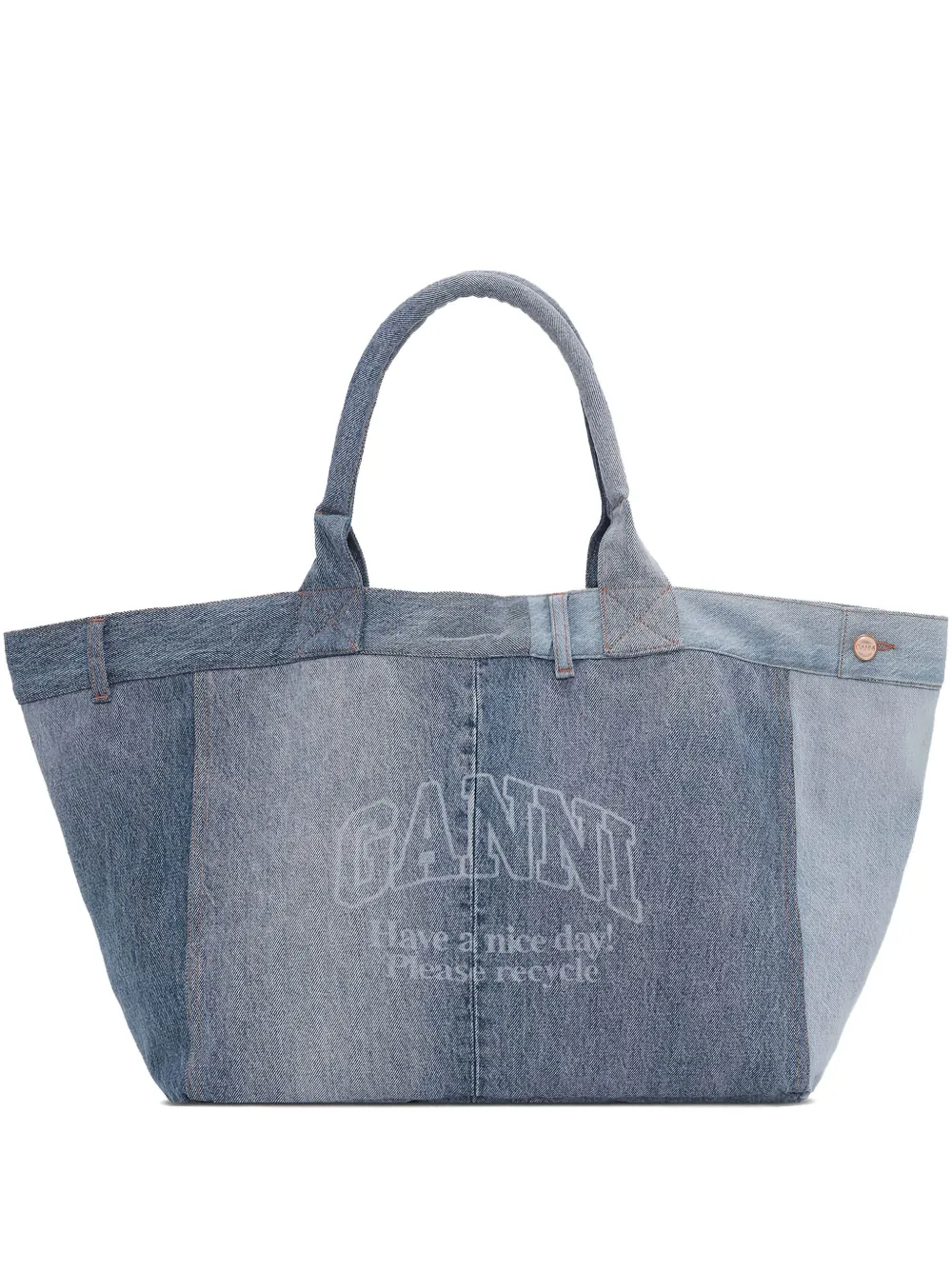 GANNI Handtasche im Patchwork-Design | Blau | Image 1