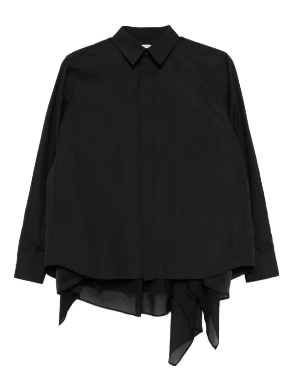 Sacai Double-layer Shirt in Black