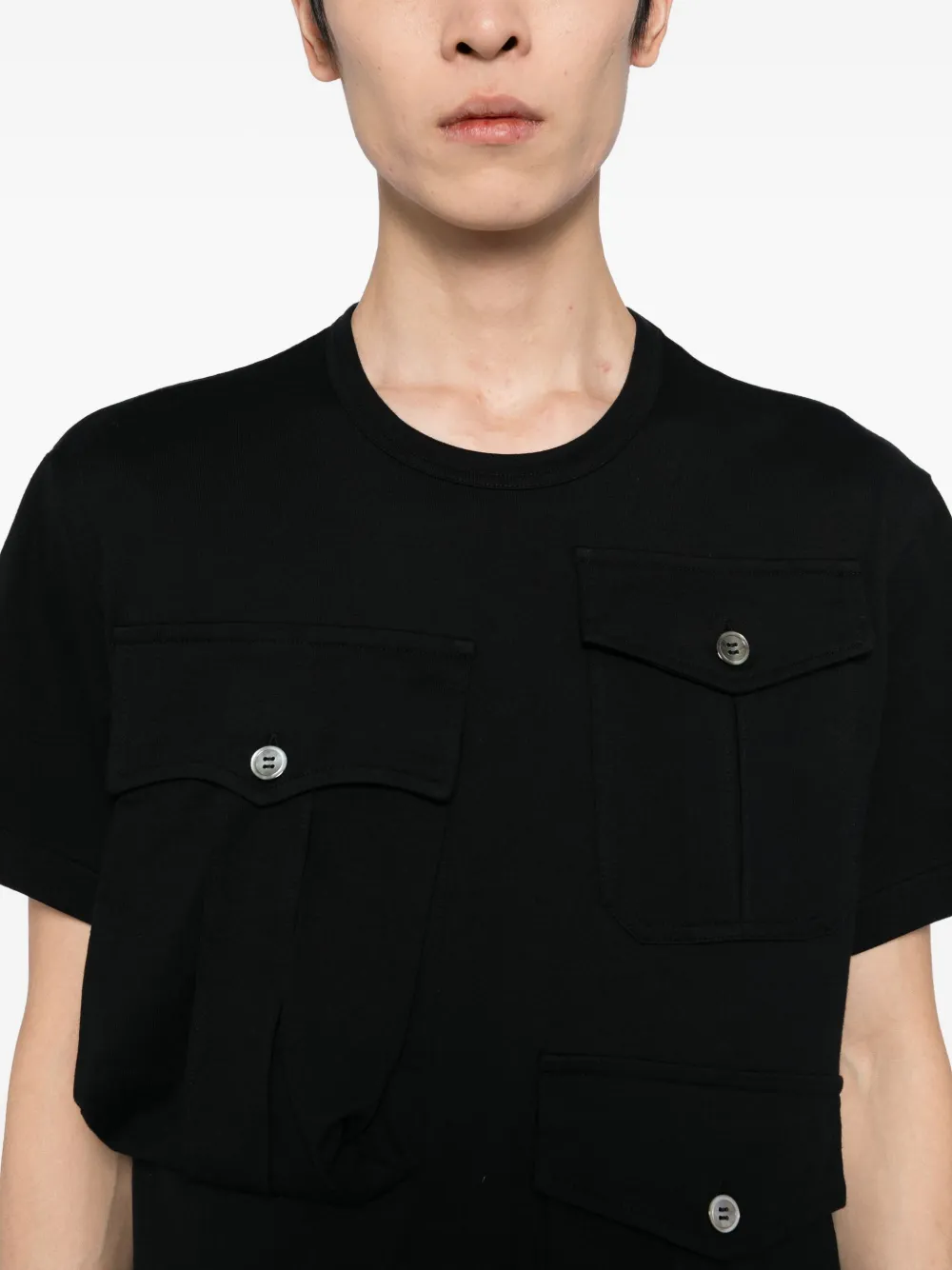 Comme Des Garçons Homme Deux Cotton T-shirt In Black