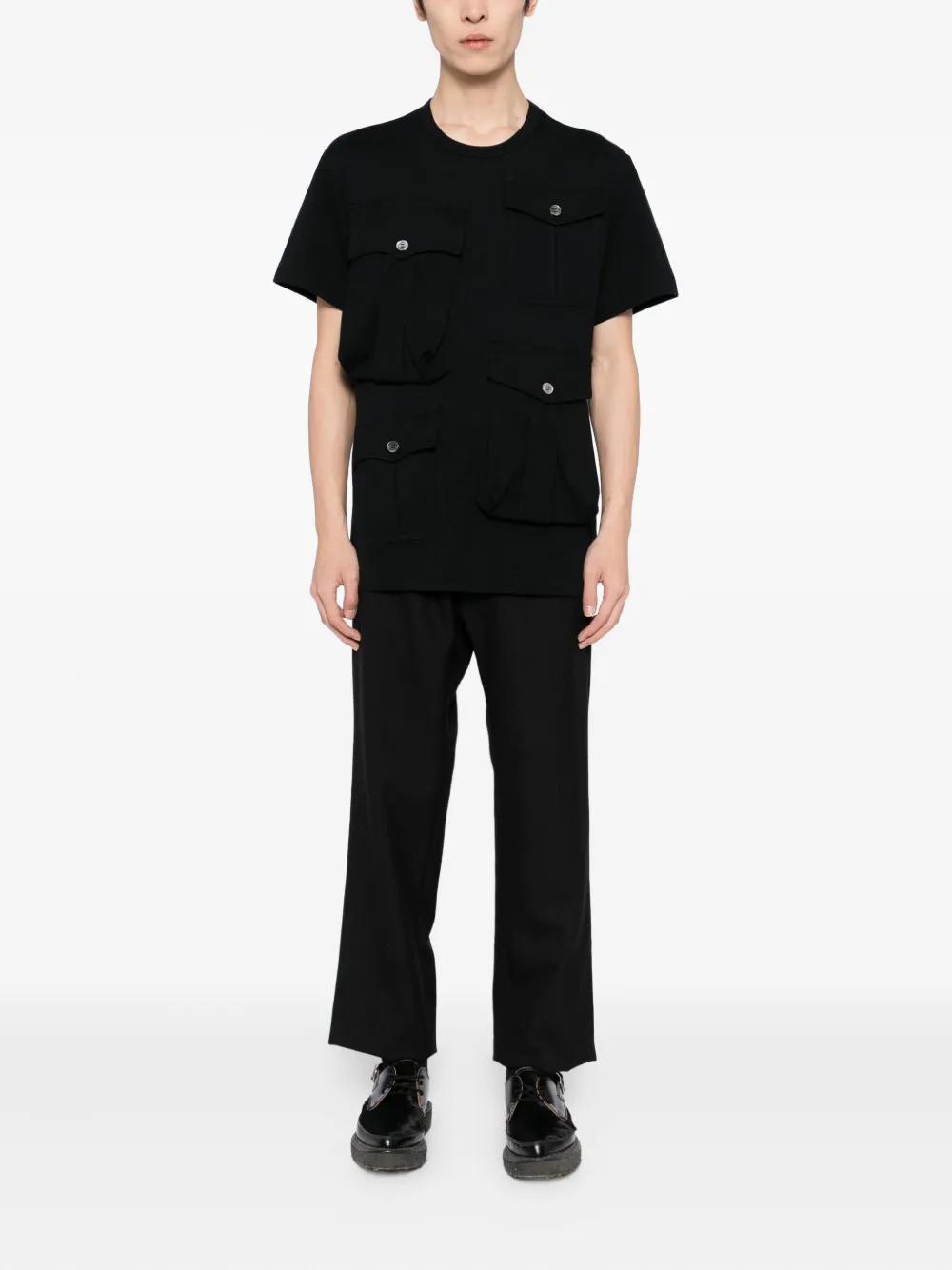 Comme Des Garçons Homme Deux Cotton T-shirt In Black
