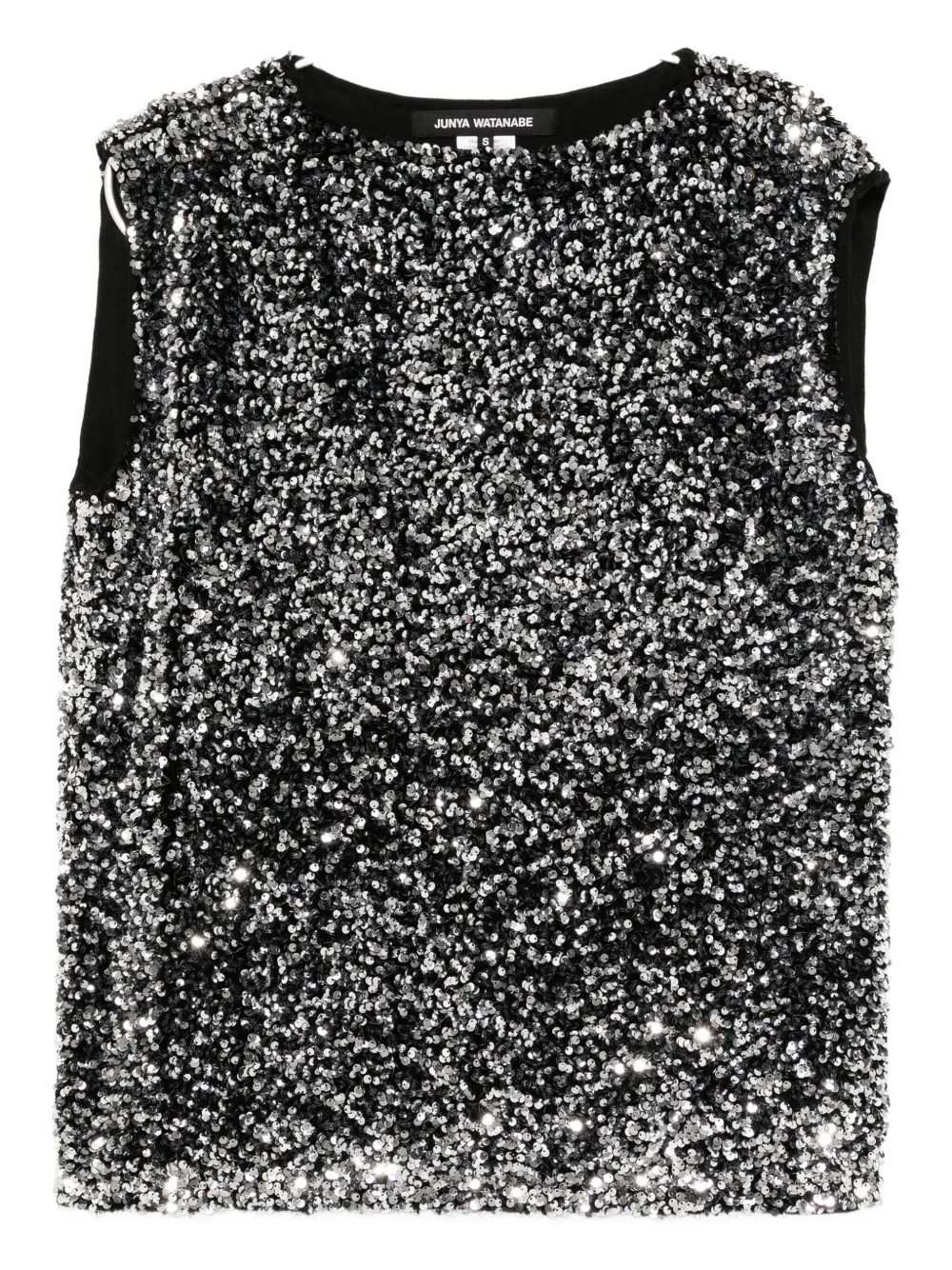 Junya Watanabe X Comme Des Garçons Sequin-embellished Vest In Black