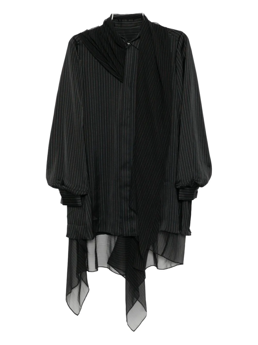 sacai striped dress | Black | Image 1
