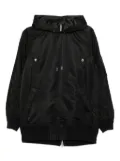 sacai zipped hoodie - Black