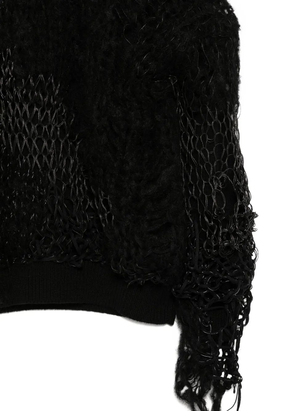 Junya Watanabe X Comme Des Garçons Distressed Jumper In Black