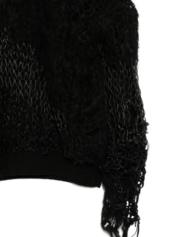 Junya Watanabe x Comme Des Garçons Distressed Jumper | Black