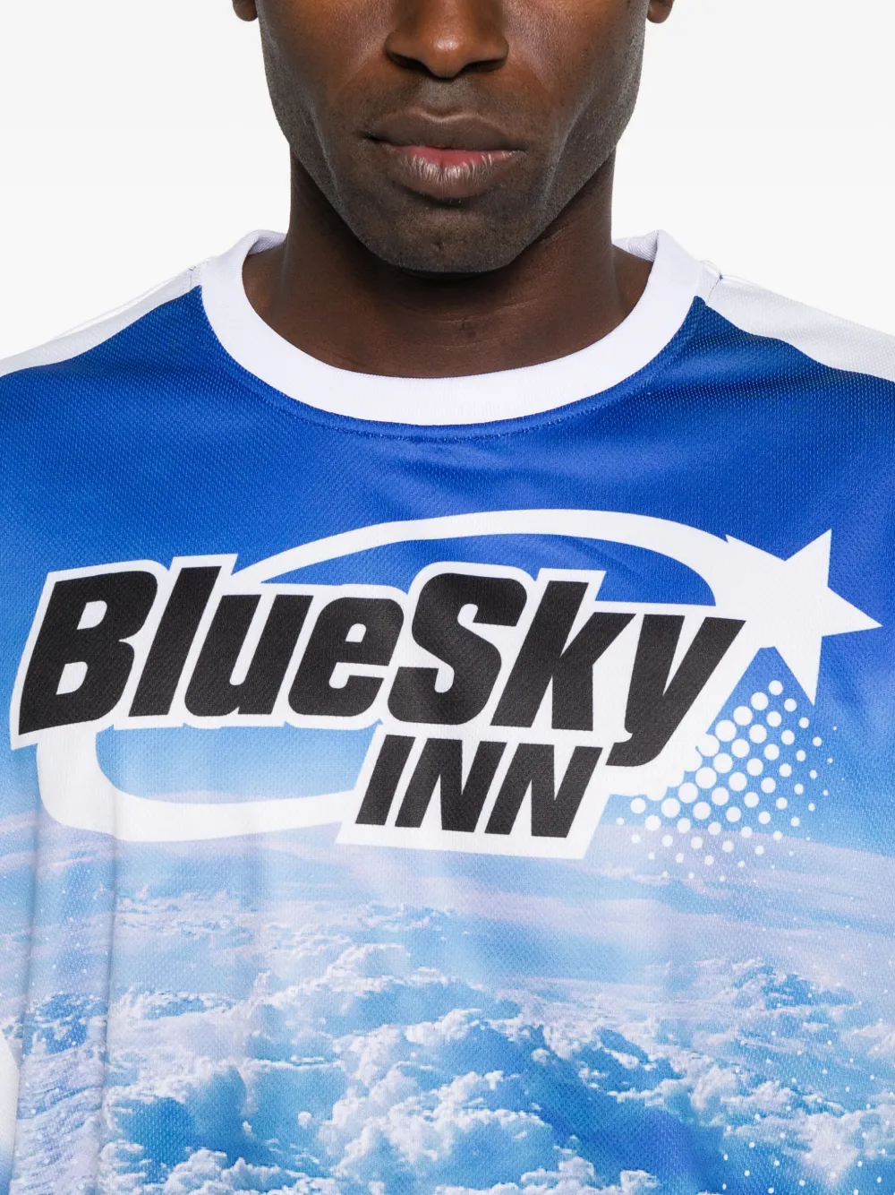 Blue Sky Inn Cloud-print Long-sleeve T-shirt In Blue
