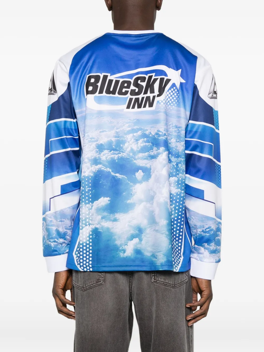 Blue Sky Inn Cloud-print Long-sleeve T-shirt In Blue