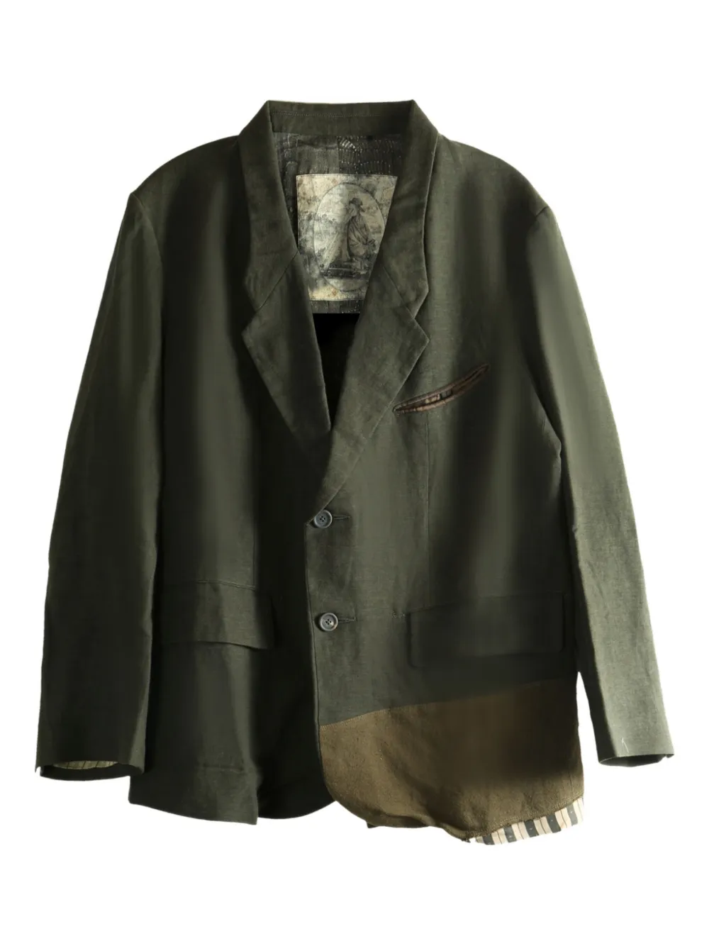 Ziggy Chen panelled blazer | Green | Image 1