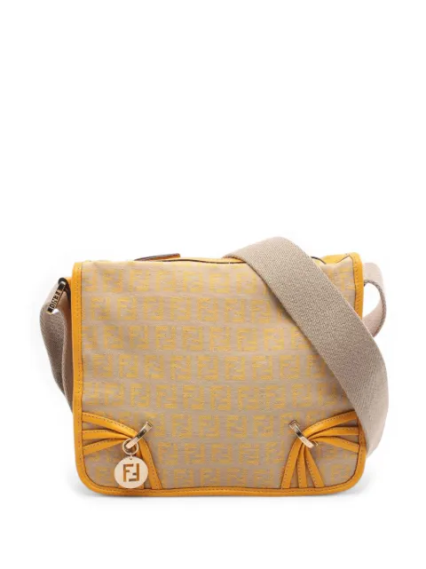 Fendi Pre-Owned 2000-2010 Zucchino Canvas F Charm crossbody bag