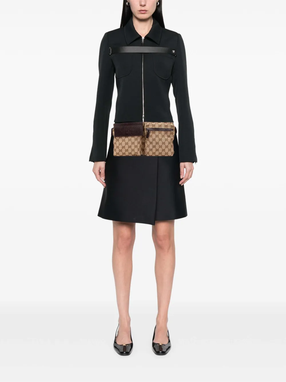 Gucci Pre-Owned 2000-2015 GG Canvas Double Pocket belt bag | Pre-Owned | Image 2